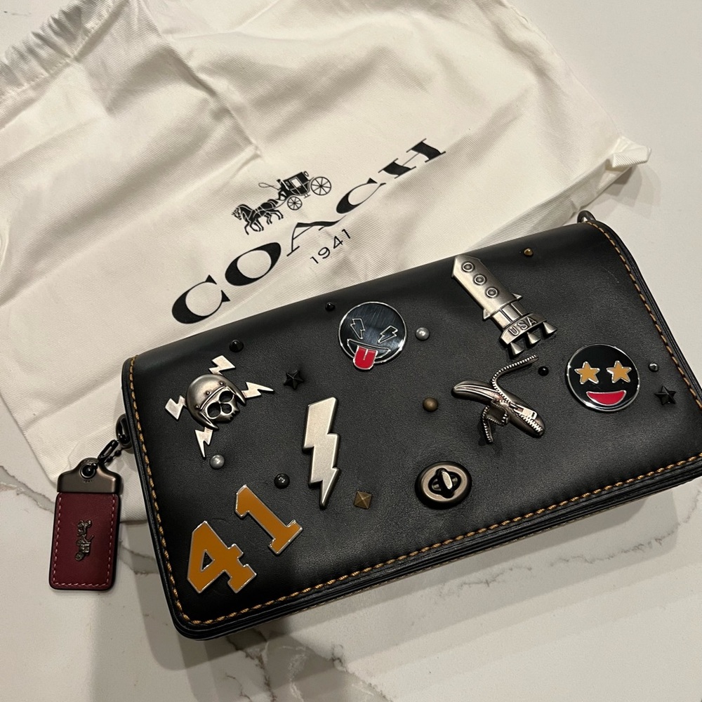 Coach 1941 Dinky Black Leather Unique Coach Create  *NO STRAP*